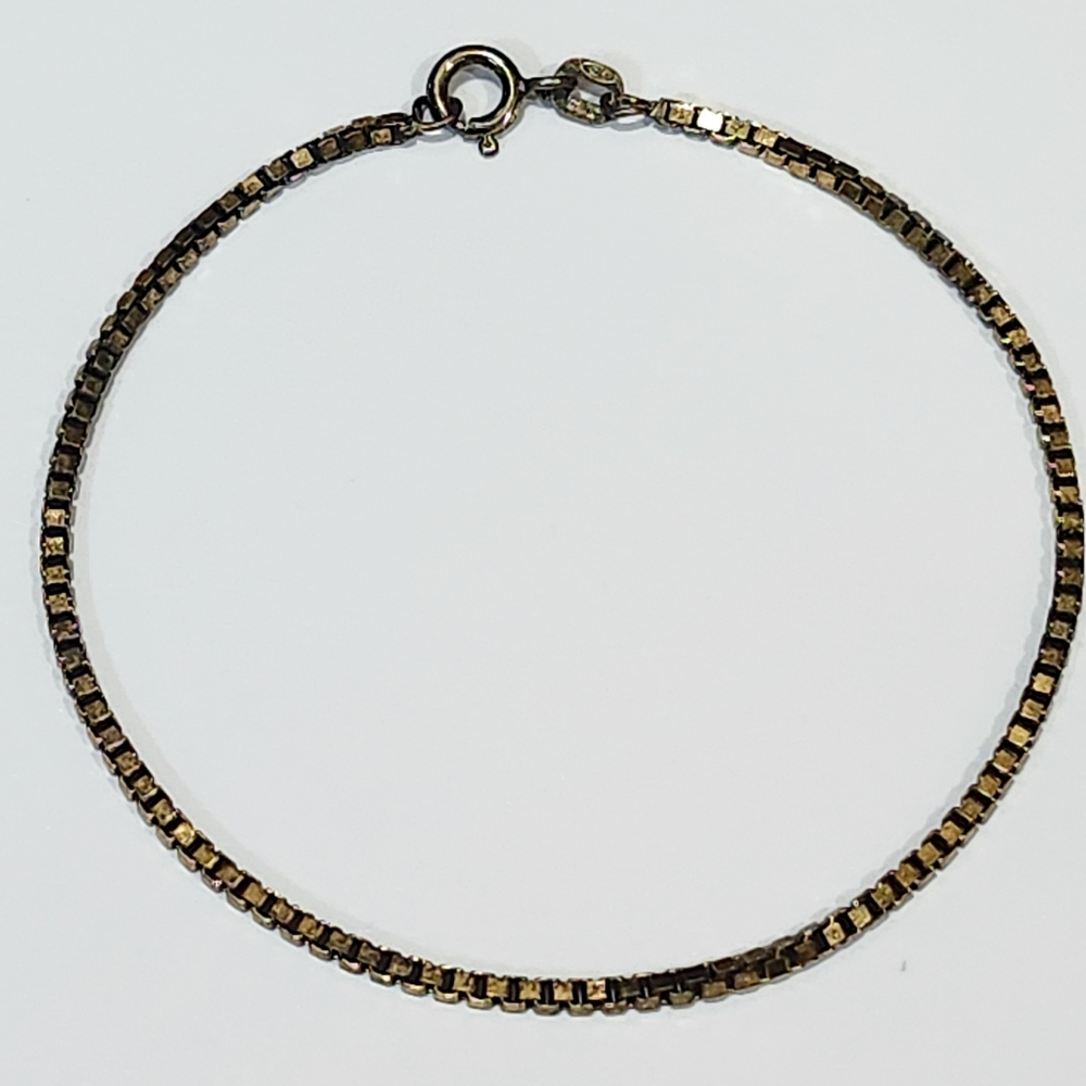 Gold Over Silver 925 Milor Italy Bracelet 7½"